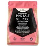 Herbion Naturals Himalayan Pink Salt - Pure and Flavorful Fine Grain - 1 KG (2.2 lbs) Resealable Pouch - Rich in Minerals - Triple Cleansed - GMO-Free - Chemical-Free