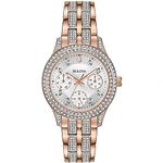 Bulova Women's 98N113 Swarovski Crystal Analog Display Quartz Rose Gold Watch (Model: 98N113)