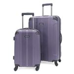 Kenneth Cole Reaction Out Of Bounds 2-Piece Hardside 4-Wheel Spinner Luggage Set: 20" Carry-On & 28" Checked Suitcase, Smokey Purple
