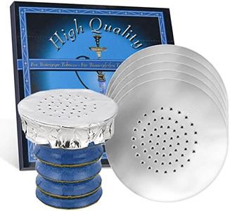 200 Pack Hookah Foil with Holes - Aluminum Hookah Foil Pre-punched | Hooka Shisha Foil with Holes for Hookah Head Hookah Bowl Accessories | Hookah Tips Flavors Tobacco Foil 4.7 Inches 0.03mm