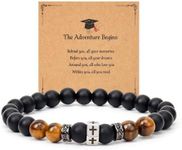 luwrevc Graduation Gifts for Him Boys Men, Class of 2024 Inspirational Bracelet Graduation Gift with Card, Grad Gifts for High School College Boyfriend Son Classmates Friend