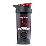 Shieldmixer Hero Pro Classic Shaker Dark Side - BPA-Free - Gym Accessories - Protein Shaker - Fitness Drinking Bottle - Black - 700 ml