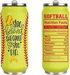 Avqsziol Softball Gifts for Girls, Softball Girl Tumbler, 17 oz Stainless Steel Softball Cup, Softball Girl Gift Ideas Insulated Travel Coffee Mug