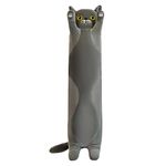 Long Cat Plush Pillow, Cute Cat Plush Pillow, Plush Filled Throw Pillow, Sleep Doll Throw Pillow for Kids, Girlfriends and Adults (90, Grey)