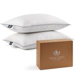 Pacific Coast Bed Pillow, Hotel Collection Goose Feather and Down Firm Pillow for Sleeping, 3-Chamber Design, Soft and Supportive (Standard (Pack of 2))