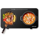 ONNASE Induction Cooktop 1800W Portable Countertop Burner with Double Burner for Kitchen, Apartment, RV