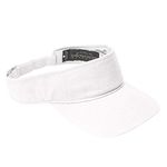 Dorfman Pacific Co. Men's Garment Washed Twill Visor, White, One Size