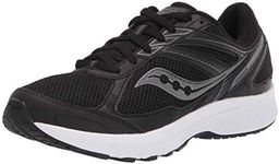 Saucony mens Cohesion 14 Road Running Shoe, Black/White, 10 Wide US