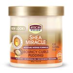 African Pride Shea Butter Miracle Bouncy Curls Pudding 15oz Jar (2 Pack)