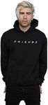 Friends Men's Text Logo Hoodie Black Small