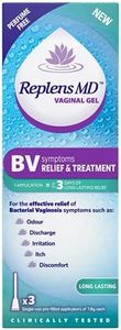 Replens BV Symptoms Relief & Treatment Vaginal Gel - x3 Single use applicators, White, 3 Count (Pack of 1)