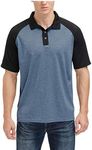 Men's Casual Short Sleeve Moisture Wicking Performance Golf Polo Contrast Color Patchwork Pique Shirts Tops, 12175# Royal Blue-black, 4X-Large