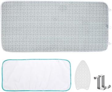 Seiritex Ironing Mat, Portable Ironing Pad 39.4 x 18.9 inch Table Top Iron Board 5 in 1 Travel Ironing Blanket for Washer, Dryer, Counter top, Gray, Grey