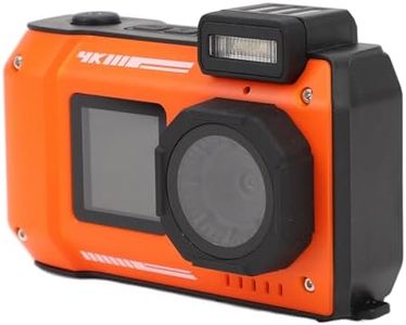 4K Underwater Camera, 65MP 33FT Waterproof Digital Camera Autofocus Dual Screen 18x Digital Zoom Compact Point and Shoot Camera with Time Lapse, Filters and Flash for Snorkeling