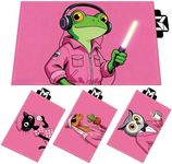 Mynmptaw Credit Card Skin Sticker 4 Pack, Pink Themed Animal Design, Waterproof Vinyl Debit Card Cover for Bank Cards, Anti-Scratch, Easy Apply & Remove