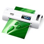 Laminator Machine, SINOPUREN Laminating Machine, Thermal Lamination 9-inch Quick 1min Warm-up JamFree-Tech Personal Lamination Work with 3mil 4mil 5mil Pouches, School/Office/Home use, White