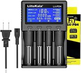 4-Bay 18650 Battery Charger With LCD Display，Fast Charging，Universal Battery Charger for: 26650 20700 18650 18350 17670 17500 16340(RCR123) 14500 AA AAA SC C Size Batteries