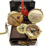 OakiWay God's Path Compass - Religious Gifts for Men, Baptism Gifts for Teenage Boys, Christian, Catholic, Communion, Confirmation, Christmas, Sentimental, Graduation, Inspirational Gifts for Him/Her