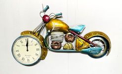 RP Decorian Metal Iron (BIKE TIME 8” (MULTY)) Decorative Wall Art/Sculpture for Home Living Room/Bedroom/Hotels/Office/Cafe etc. Size (28 * 2 * 18 INCH - Multicolor)