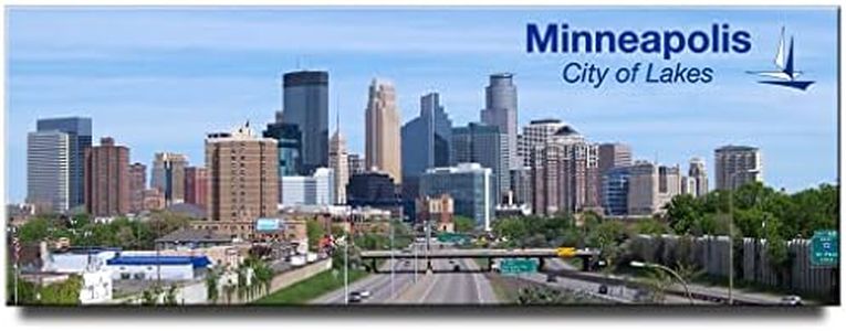 Minneapolis Panoramic Fridge Magnet Minnesota Travel Souvenir City of Lakes