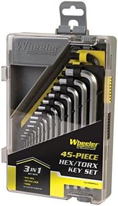 Wheeler Engineering 45-Piece SAE/Metric Hex and Torx Key Set with Storage Case for Gunsmithing and Firearm Maintenance