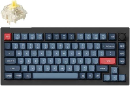Keychron V1 Max Wireless Custom Mechanical Keyboard, QMK/VIA Programmable 75% Layout Bluetooth 5.1/2.4 GHz/Wired RGB with Hot-swappable Gateron Jupiter Banana Switch Compatible with Mac Windows Linux