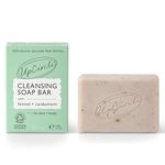 UpCircle Fennel + Cardamom Chai Soap Bar 100g - Certified Organic Vegan Cleanser For Face And Body - Green Clay, Glycerin + Shea Butter Draw Toxins From Pores - Palm Oil Free