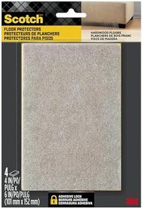 Scotch Felt Pads Beige Rectangle 10 x 15cm SP840 (Pack of 4)