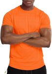 Gym T Shirt Men Dry Fit(Neon Orange