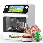 SainSmart PrintyGo Mini 3D Printer for Kids, 600mm/s Auto Leveling Printer for Beginners with 5" Touch Screen, 1500+ Models, Child-Safe Design, Wi-Fi/App Control, Pre-Assembled for STEM Learning Gift