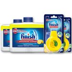 Finish Dishwasher Freshener and Cleaner Multipack, Lemon, 2 x Dishwasher Cleaners, 2 x Dishwasher Fresheners