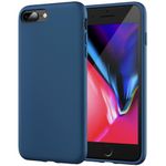 JETech Silicone Case for iPhone 7 Plus, iPhone 8 Plus, 5.5 Inch, Silky-soft touch Full-Body Protective Case, Shockproof cover with Microfiber Lining (Blue Cobalt)