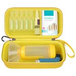 Elonbo Carrying Case ​for Asthma Inhaler, Inhaler Spacer for Kids and Adults, Masks, Inhaler Holder Asthma Travel Organize Bag, Pocket Fits Allergy Meds, Ventolin Inhaler, Yellow (Case Only)