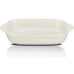 Trifecta Ceramics baking dish Matte-colored rectangular casserole dish with Handle for Oven Ceramic Baking Pan Lasagna Casserole Pan Individual Bakeware 9x5 inch (White Pack - 1)