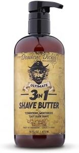 DeadeyeDick's 3-in-1 Shave Butter | Natural Shave Cream for Face, Head & Body | Gentle, Non-Irritating Formula for All Skin Types | 16 FL OZ