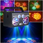 All in One Home Disco Lights LED Stage Lights DMX512, 16 Eyes Strobe DJ Lights, Sound Activated, Party Decoration for Birthday, Wedding, Events, Christmas, Halloween, Bar, Pub, Karaoke