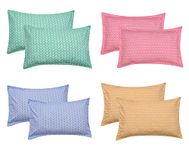 COZY FURNISH Super Soft Brushed Microfiber Cotton Pillow Covers,Set of 8 Piece Pillow Covers,17X27(Inches) Super Soft and Breathable Envelope Closure Pillow Cases