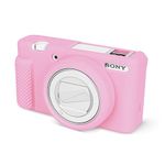 Rieibi ZV-1F Case, Soft Silicone Protective Case for Sony ZV1F/ZV-1M2/ZV-1 Mark II Vlog Camera, Lightweight ZV1F Case - Pink