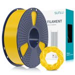 SUNLU PLA PLUS 3D Printer Filament, 1.75mm PLA+ 3D Filament for FDM 3D Printer & 3D Pens, Neatly Wound Filament, Strong and Toughness, Dimensional Accuracy +/- 0.02mm, 1KG Spool(2.2 LBS), Pure Yellow