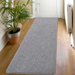SHACOS Grey Runner Rug Hallway 50x150cm Non Slip Kitchen Floor Runners Washable Rubber Backed Long Hall Mat Dirt Trapper Runner Rugs for Hallway, Entryway, Kitchen, Laundry Room