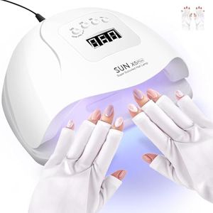 oolong UV LED Nail Lamp, Professional 150W UV Light for Nails with 4 Timers, Nail Dryer for Gel Nail Polish Curing Lamp Auto Sensor with 36 Beads, Gel Nail Dryer for Nail Salons and Homes (White)