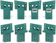 MOFEEZ Deer Stand Brackets 4x4, Heavy Duty Elevator Bracket with Powder Coated for Deer Blind, Outdoor Hunting Platform, Blind Box, Treehouse, Shooting Shack, Over 2000 lb Capacity, Green, Pack 8