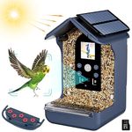 Smart Bird Feeder with Camera, Bozily 1080P HD Bird Feeders Camera Solar Powered, Auto Capture Photo&Video, Bird Camera Waterproof Bird Box Camera, PIR Motion Sense Birds- 32GB TF Card