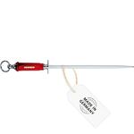 F. DICK Dickoron Classic Sharpening Steel (Blade Length 30 cm, Sharpening Steel, Grinding Tool for Chef's Knives, Sharpening Stone, Hardness 65° HRC) 75981300, Grey, 47 cm