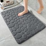 YIHOUSE Memory Foam Bath Mat Cobble