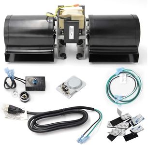 Hongso Pre-Wired GFK-160 GFK-160A Fireplace Blower Fan Kit with Ball Bearings Motor for Heat N Glo, Hearth and Home, Quadra Fire, GTI, Fasco, Regency Wood Stove Insert, Royal, Jakel, Nordica, Rotom