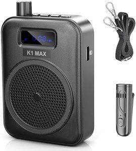 Voice Amplifier Wireless Microphone with Bluetooth Lavalier, Portable Microphone and Speaker for Teachers, Mini Rechargeable Amplifier, Ideal for Classroom, Meetings, Yoga, Speeches, and Tour Guides