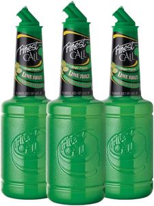 Finest Call Premium Single Pressed Lime Juice Drink Mix, 1 Liter Bottle (33.8 Fl Oz), Pack of 3