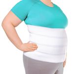 BraceAbility 2XL Plus Size Bariatric Abdominal Stomach Binder | Obesity Girdle Belt for Big Men & Women with a Large Belly, Post Surgery Tummy & Waist Compression Wrap