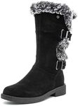 Hush Puppies Women's Megan Mid Calf Boot, Black, 6 UK